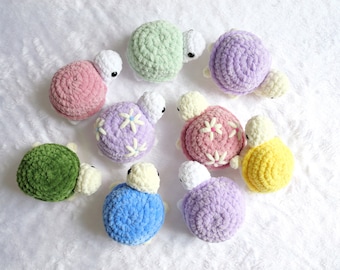Crochet Turtle  Amigurumi Stuffed Sea Ocean Animal Gift Basket Filler Stuffer