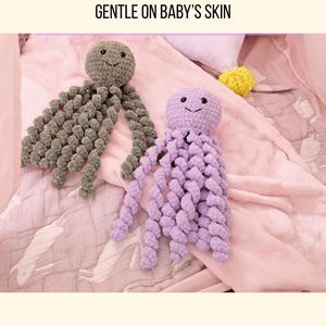 Crochet Octopus Jellyfish, NICU Preemie Plushie for Newborn, Stuffed Sea Animal for Toddler, Ocean Theme Party Favors, Baby Shower Toy Gifts image 9