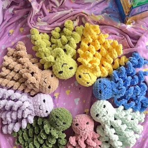 Crochet Octopus Jellyfish, NICU Preemie Plushie for Newborn, Stuffed Sea Animal for Toddler, Ocean Theme Party Favors, Baby Shower Toy Gifts image 3