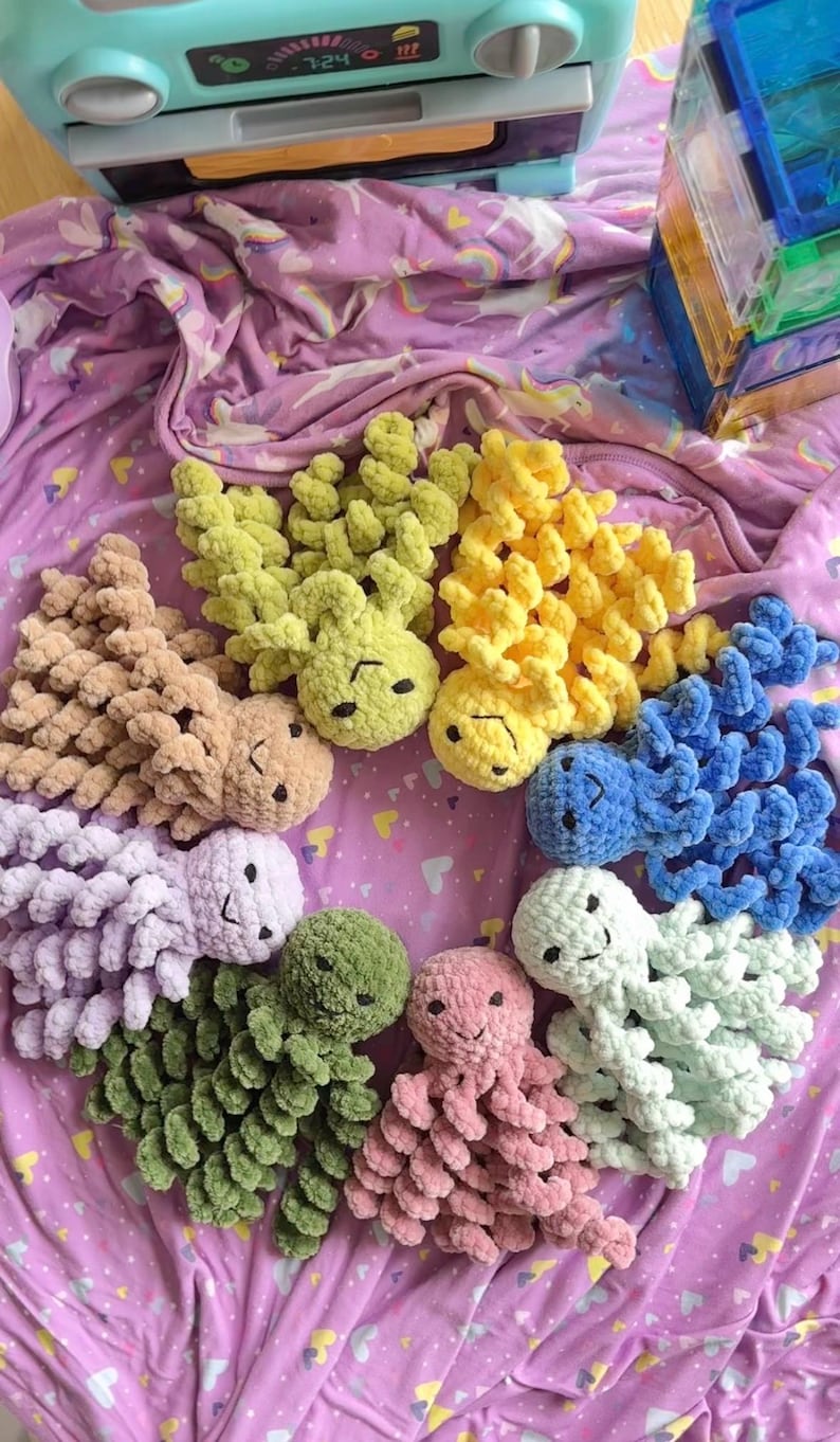 Crochet Octopus Jellyfish, NICU Preemie Plushie for Newborn, Stuffed Sea Animal for Toddler, Ocean Theme Party Favors, Baby Shower Toy Gifts image 3