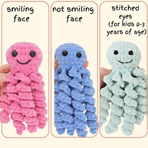 Crochet Octopus Jellyfish, NICU Preemie Plushie for Newborn, Stuffed Sea Animal for Toddler, Ocean Theme Party Favors, Baby Shower Toy Gifts image 5