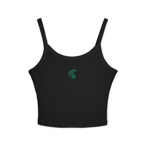 State of Michigan Green Tailgate Tank Top,  Spaghetti Strap Summer Top, Game Day Top, Football Apparel, Gift for Sorority Girl, College Gear