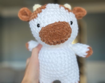 Crochet Cow Amigurumi Plushie Stuffed Animal