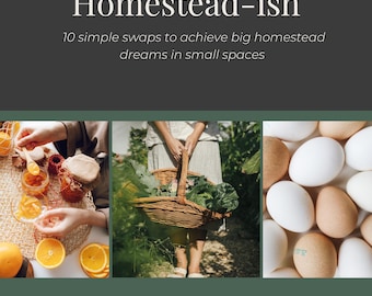 Homestead-ish: 10 Simple Swaps for Small Space Homesteading | Beginner Homestead Guide | Digital Download PDF