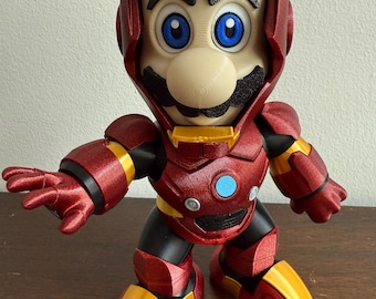 Iron Man Mario Figurine (3D Printed)