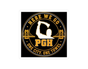 Here We Go PGH One City One Handtuchaufkleber | Kiss-Cut Vinyl Aufkleber