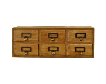 6 Drawer Double Level Small Storage Unit, Trinket Drawers