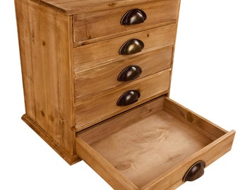 Handmade Chest Of Drawers | Desktop Cabinet | Desk Organiser | Trinket Storage | Office Organizer | Storage Unit