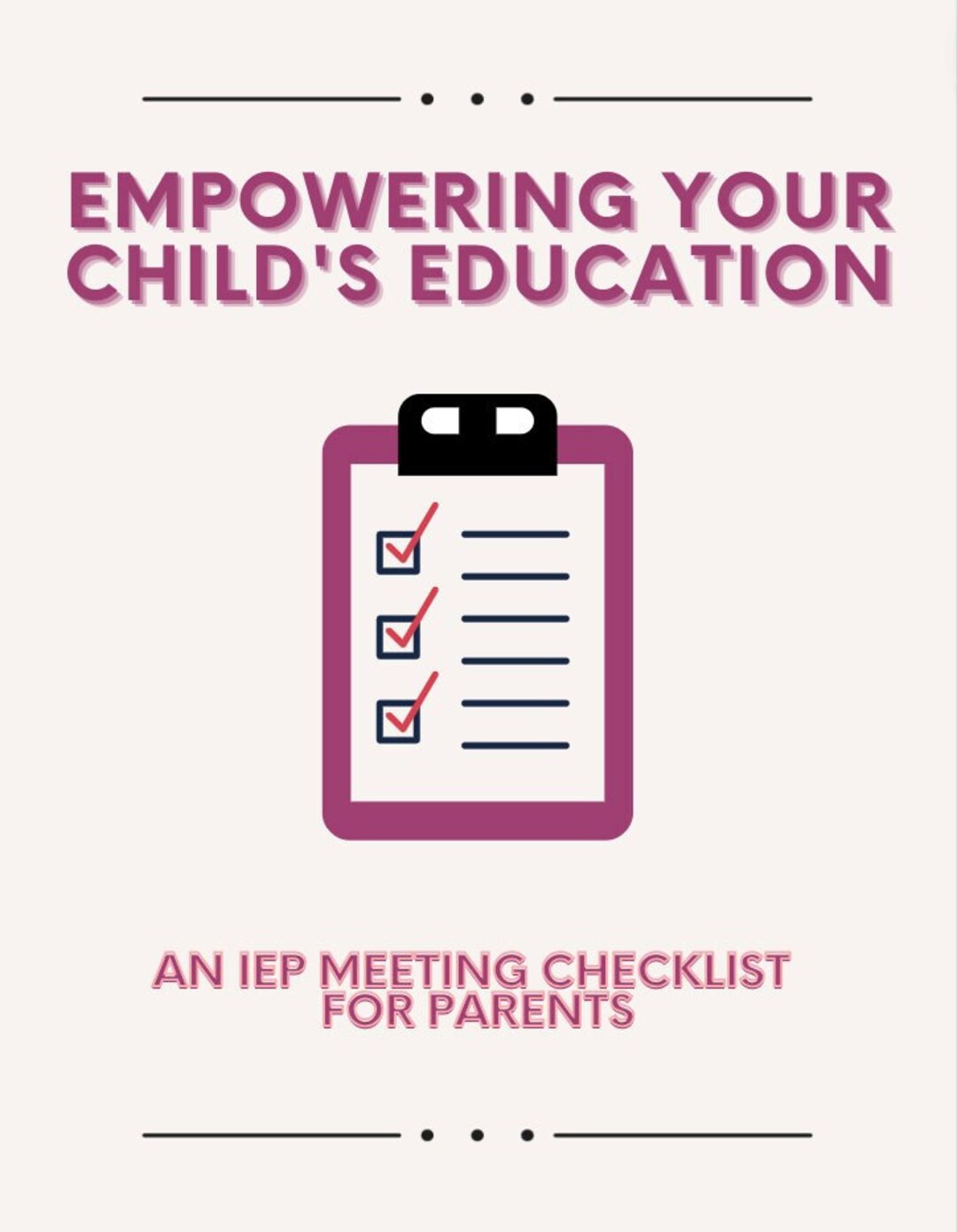 IEP Meeting Checklist for Parents | Digital Download - Etsy