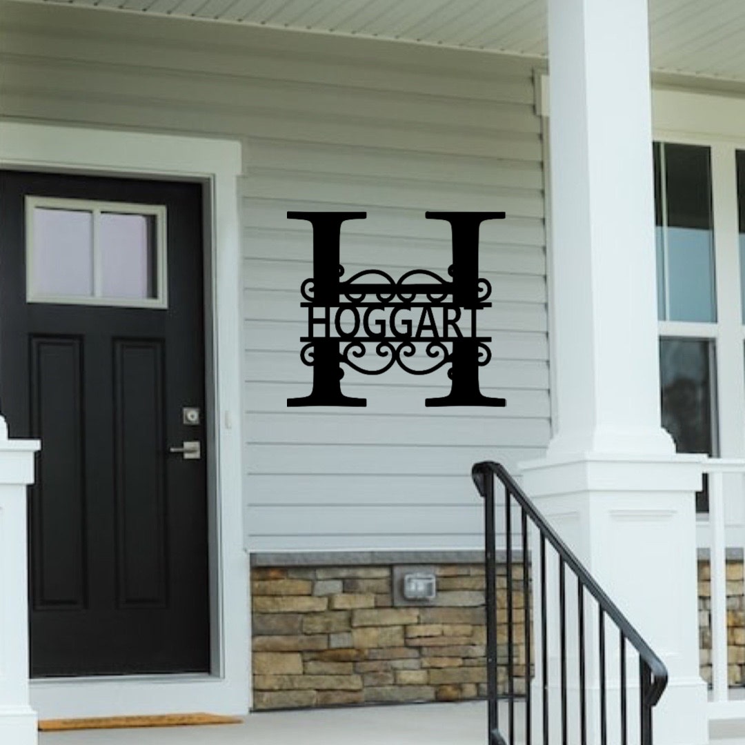 Personalized Family Name Metal Wall Sign, Custom Monogram - Etsy