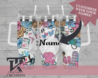 40oz OBGYN Tumbler Wrap, Doctor - Nurse Designs, Personalized Tumbler Wrap, Gifts for OBGYN Doctor, Sublimation Designs, Digital Download