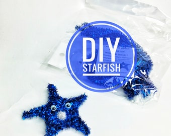 DIY Starfish Chenille Wire Kit - Easy for Kids 6+ - Includes Video Instructions QR Code