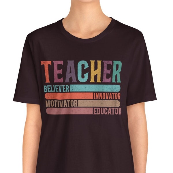 Teacher Believer Innovator Motivator Educator | Teacher Appreciation End of year gift | School's out For Summer | Unisex Short Sleeve Tee