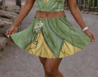 Princess and the Frog Pleated Skater Skirt | Bayou Inspired Cosplay - Women's & Teen