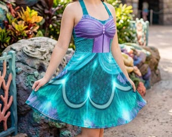 Under the Sea Mermaid Princess Women's Active dress Running Outfit | Princess Half Marathon Romper | Fairy Tale Challenge race Costume