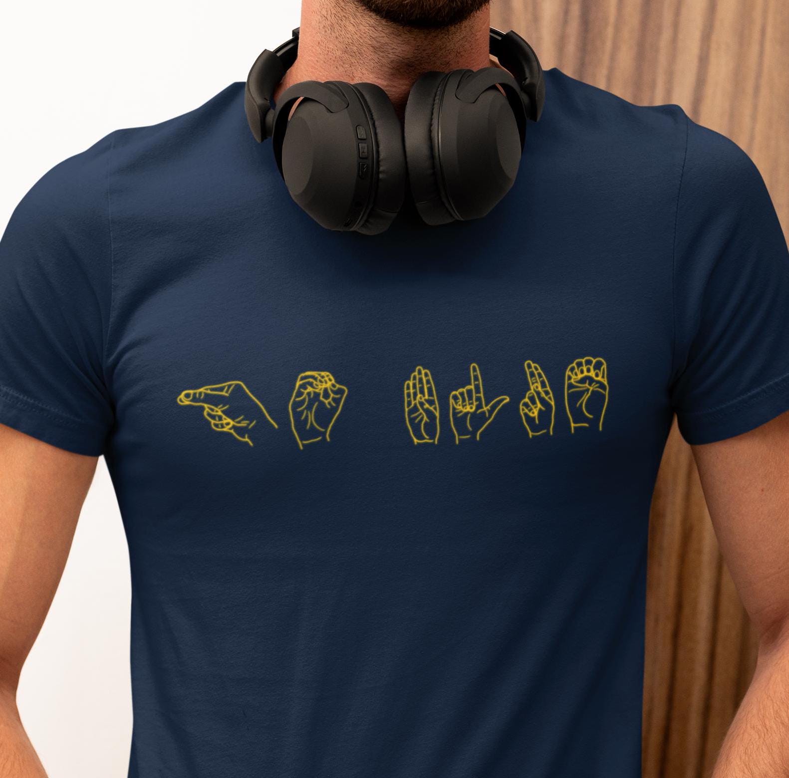ASL Go Blue T-Shirt: Ann Arbor Wolverines Game Day Shirt