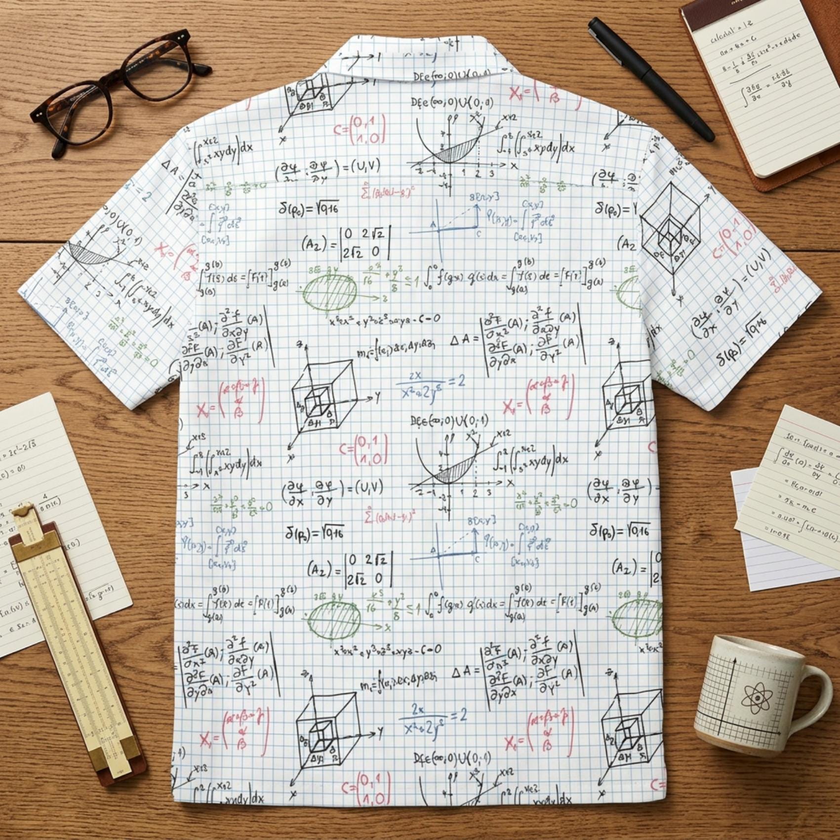 math dress shirt Math Teacher Shirt School College University Mathematical Formulas Men  Women Short Sleeve Long Sleeve Collar Button Shirt Custom