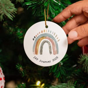 IVF Journey Ceramic Ornament: Rainbow Baby Keepsake, Infertility Support Gift