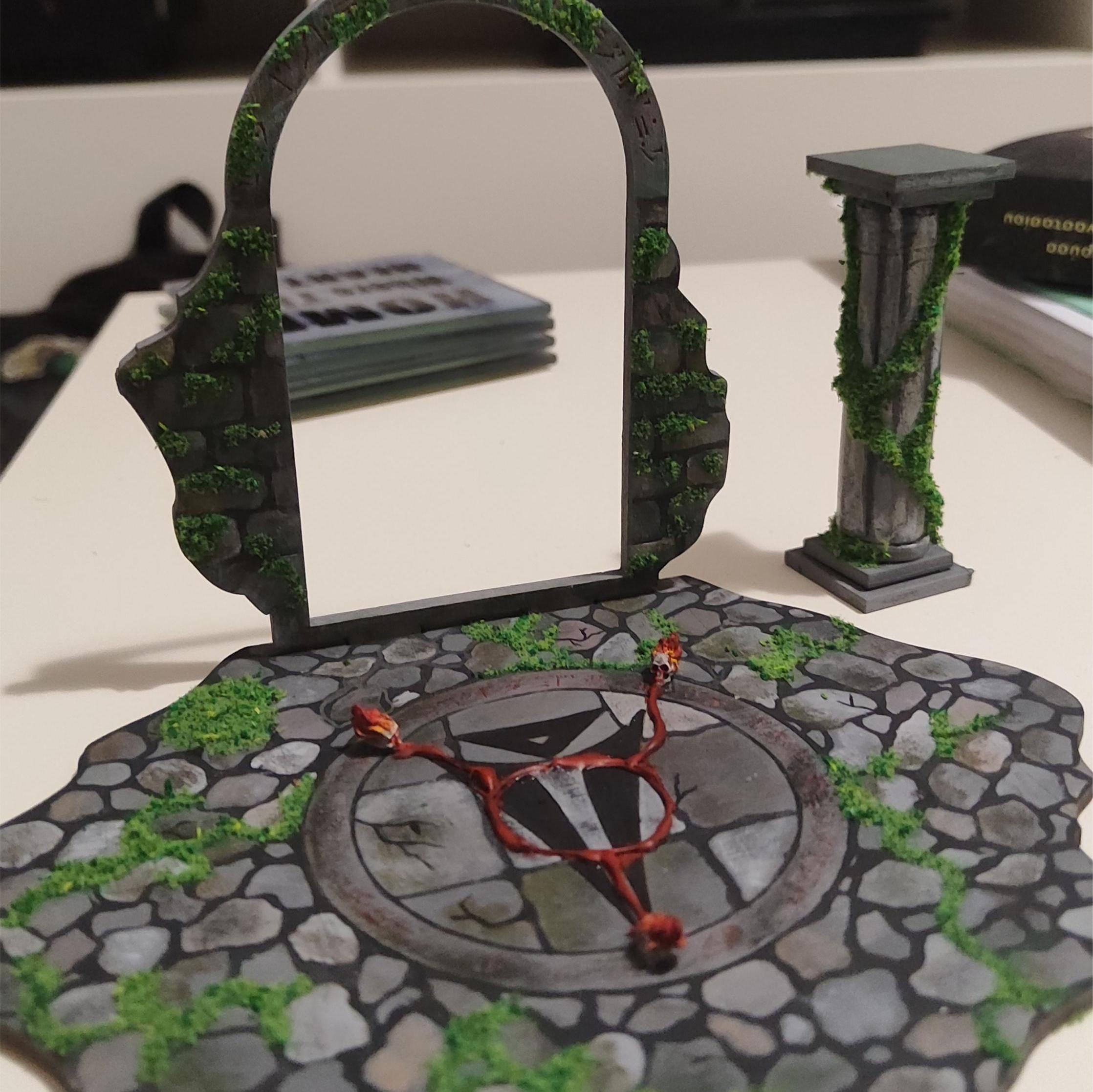 Template for RPG Portal with ritual - svg, pdf, dxf lasercut file
