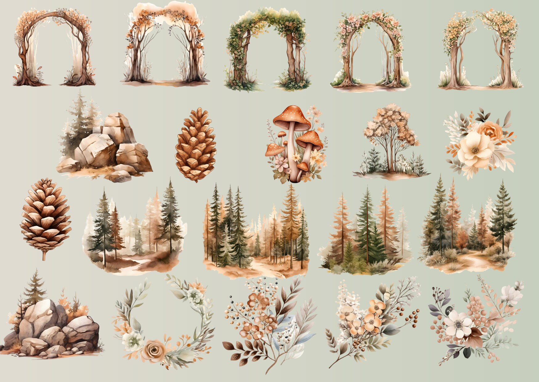 Woodland Animals Clipart Watercolor Bundle Watercolor Animals Clipart ...
