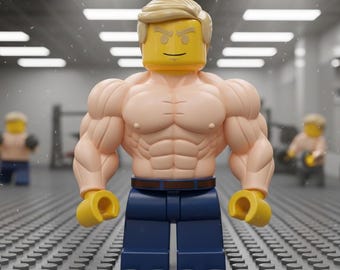 Brick Man STL Pack, Gym Theme 3D Printing Model (Digital Download)