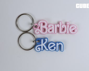 Barbie and Ken Keyring