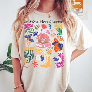 Floral Bookish Shirt: Retro Reading Shirt, Book Lover Gift