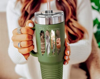 Taza de viaje personalizada para bodas: vaso de acero inoxidable de 40 oz