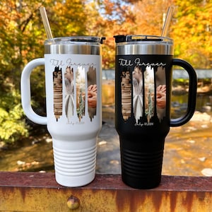Custom Wedding 40oz Tumbler, Personalized Stainless Steel Wedding Travel Mug, Bride and Groom Gift, Wedding Gift for Couples, Wedding Favors