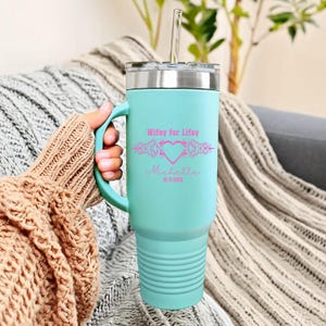 Personalized 40oz Tumbler Wedding Gift, Engagement Gift, Future Mrs Tumbler, Wedding Keepsake Cup, Custom Bride Stainless Steel Travel Mug