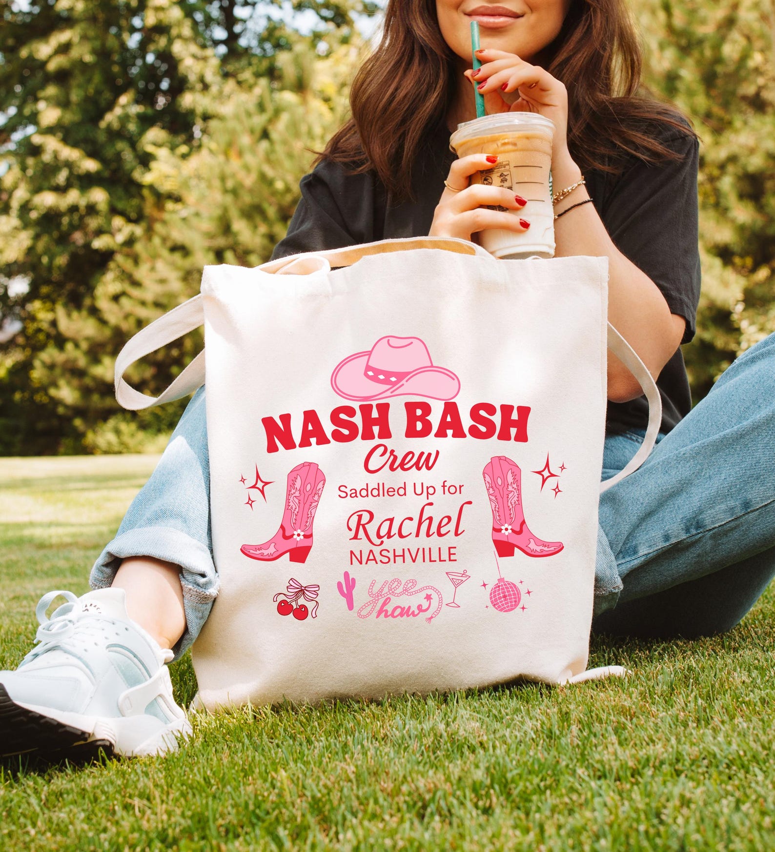 Let's Get Nashty Tote Bag, Nashville Bachelorette Party Tote Bag main image 1
