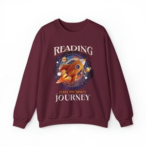 Reading Journey Heavy Crewneck Sweatshirt 1 | book lover gift | Bookish Sweatshirt | book lover sweatshirt | reading lovers gift