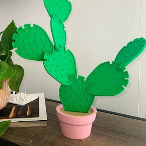 Cactus Coaster Set Interlocking Prickly Pear Plant Cute Fun Home Decor 3D Printed Pink