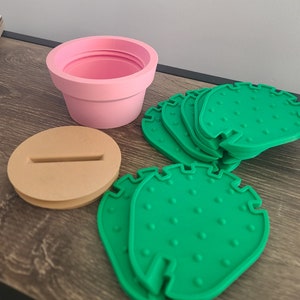 Cactus Coaster Set Interlocking Prickly Pear Plant Cute Fun Home Decor 3D Printed image 6