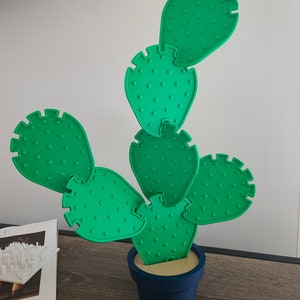 Cactus Coaster Set Interlocking Prickly Pear Plant Cute Fun Home Decor 3D Printed image 3