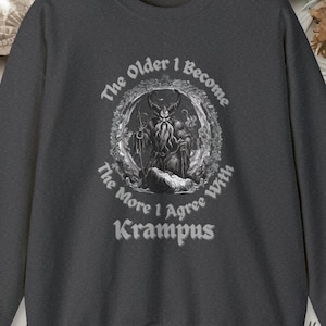 I Agree With Krampus Sweatshirt: Humorous Christmas Apparel