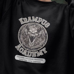 Krampus Academy Sweatshirt Festive Holiday Shirt, Naughty List Enthusiast, Christmas Shirt, Krampus Sweater, Krampus Gift, Yule shirt