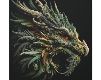 Dragon of the Forest Canvas Gallery Art | Dragon Wall Art | Fantasy Art