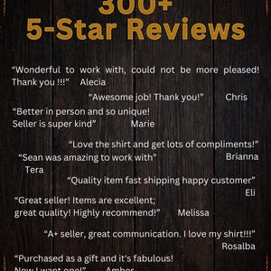 Peut inclure: Image avec le texte "The Yule Cat Emporium", des &eacute;toiles dor&eacute;es et "300+ 5-Star Reviews". Des t&eacute;moignages de clients soulignent la qualit&eacute; et la communication. Fond textur&eacute; en bois fonc&eacute;.
