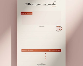 Morning Routine Planner - Daily Routine - Time organizer