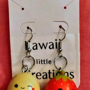 Strawberry & Bananna Squishmallow Earrings