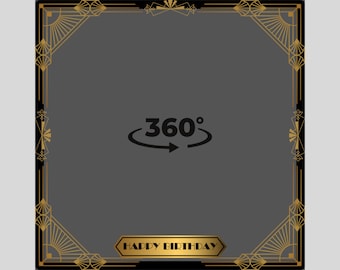 360 Photo Booth overlay, prom 360 overlay, video booth overlay template, art deco overlay, roaring 20s overlay, birthday overlay gatsby