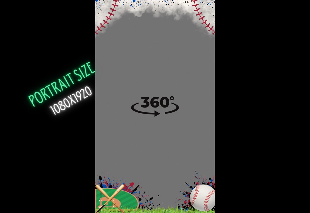 Baseball 360 Photo Booth Overlay, Baseball Diamond Overlay, Video Booth ...