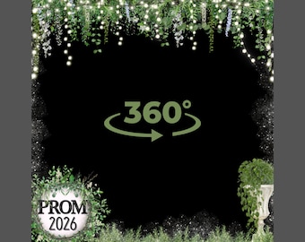 360 Photo Booth overlay, prom overlay, glamour garden 360 overlay, video booth overlay template,  twilight garden prom Photo Booth
