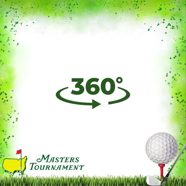 360 photo booth overlay, The Masters Tournament  golf overlay, photo booth golf overlay, masters golf photo booth overlay, golf party