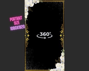 360 photo booth overlay, 360 birthday overlay, roses gold photo booth overlay, 360 video template overlay wedding, 360 portrait overlay