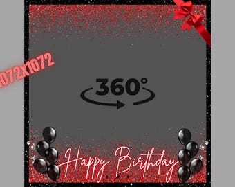 360 photo booth overlay, red and black sparkle overlay, photo booth overlay, wedding overlay, birthday overlay, slow motion video overlay