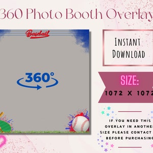 Baseball 360 Photo Booth Overlay, Baseball Overlay, Video Booth Overlay ...