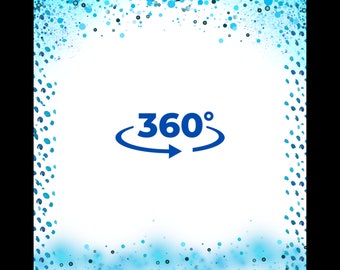 360 Photo Booth overlay, blue polka dots overlay, Photo Booth template overlay, video booth overlay