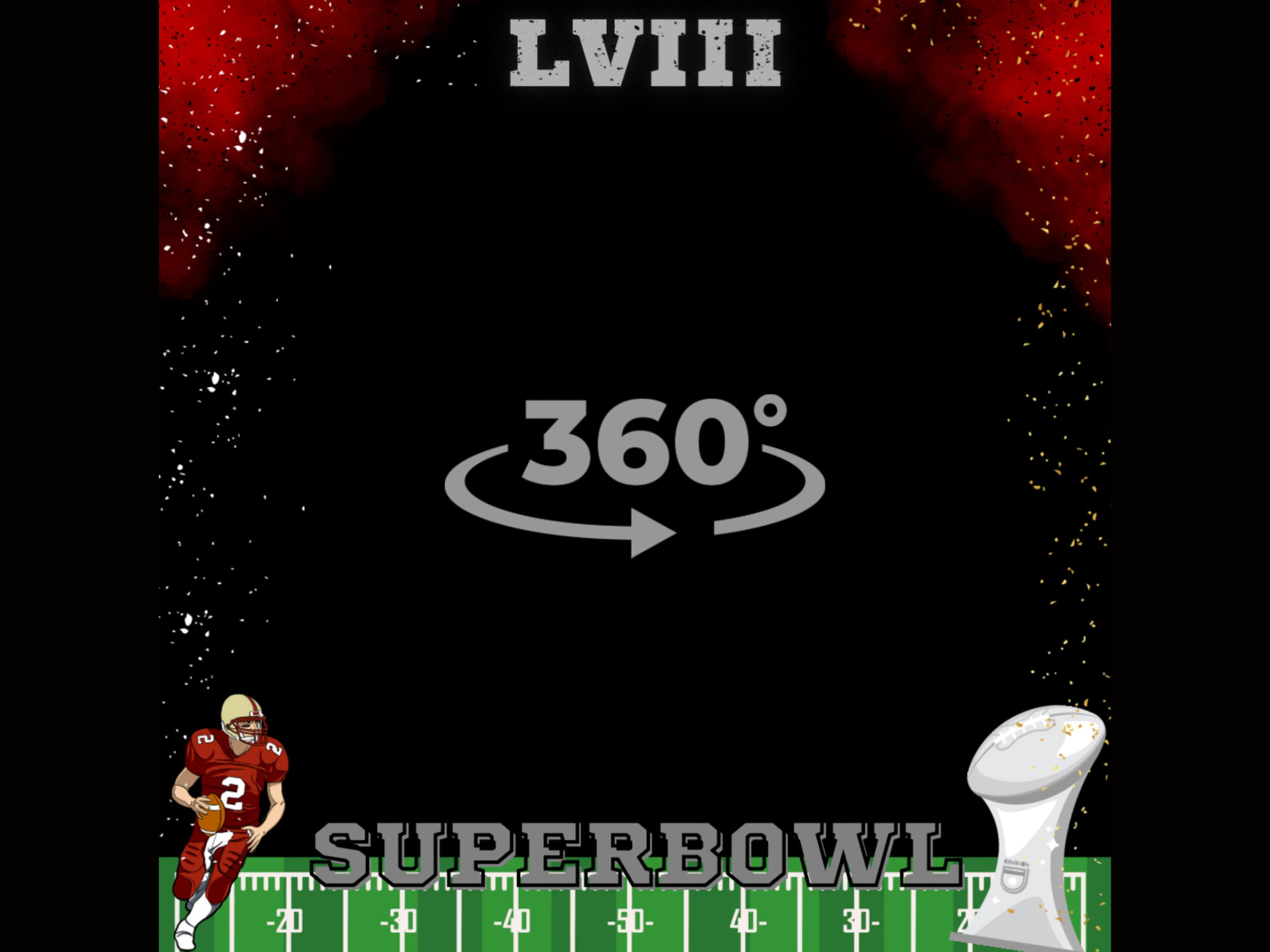 360 Photo Booth Overlay, Super Bowl 2024 Overlay, Football Overlay, Super Bowl Photo Booth